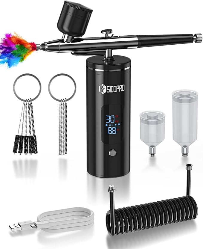 Airbrush Kit, Cordless Airbrush for Nails, Air Brush Kit With Air Compressor for Models/Shoes/Cakes/Hair, Air Brush Guns For Painting 9 封面 35 Airbrush Kit, Cordless Airbrush for Nails, Air Brush Kit With Air Compressor for Models/Shoes/Cakes/Hair, Air Brush Guns For Painting