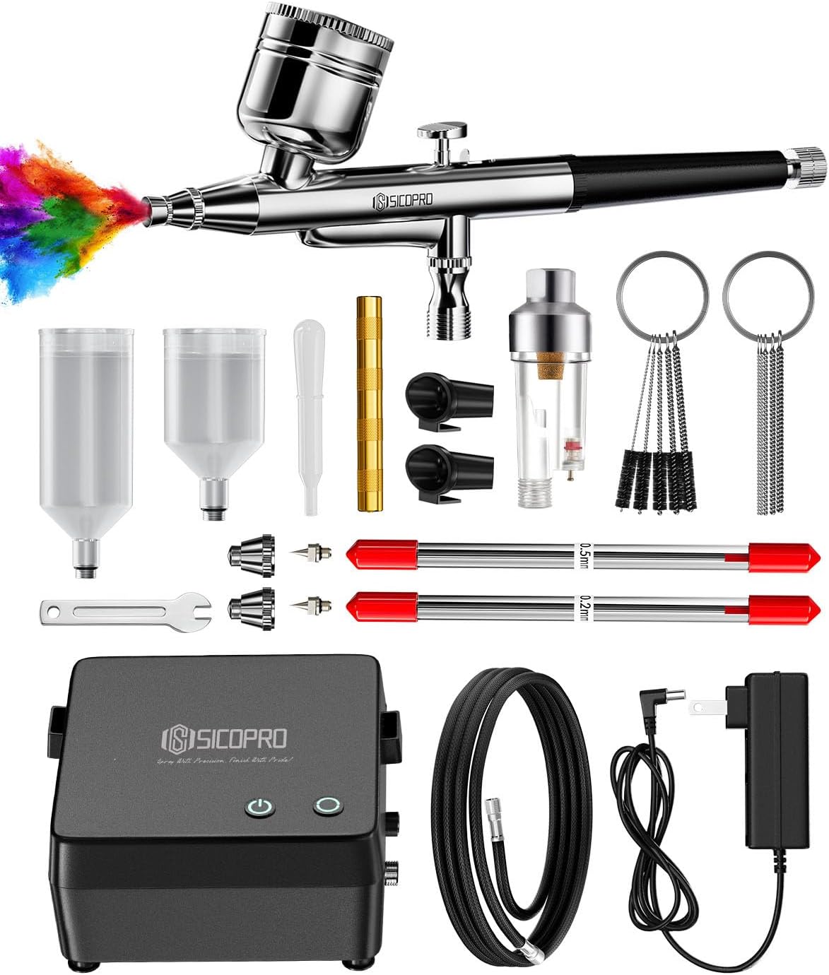 Air Brush Kit With Air Compressor, 50psi High Pressure Airbrush For Nails, Makeup, Model, Diy, Airbrush Paint Set With Gun Kit 7 封面 39 Air Brush Kit With Air Compressor, 50psi High Pressure Airbrush For Nails, Makeup, Model, Diy, Airbrush Paint Set With Gun Kit