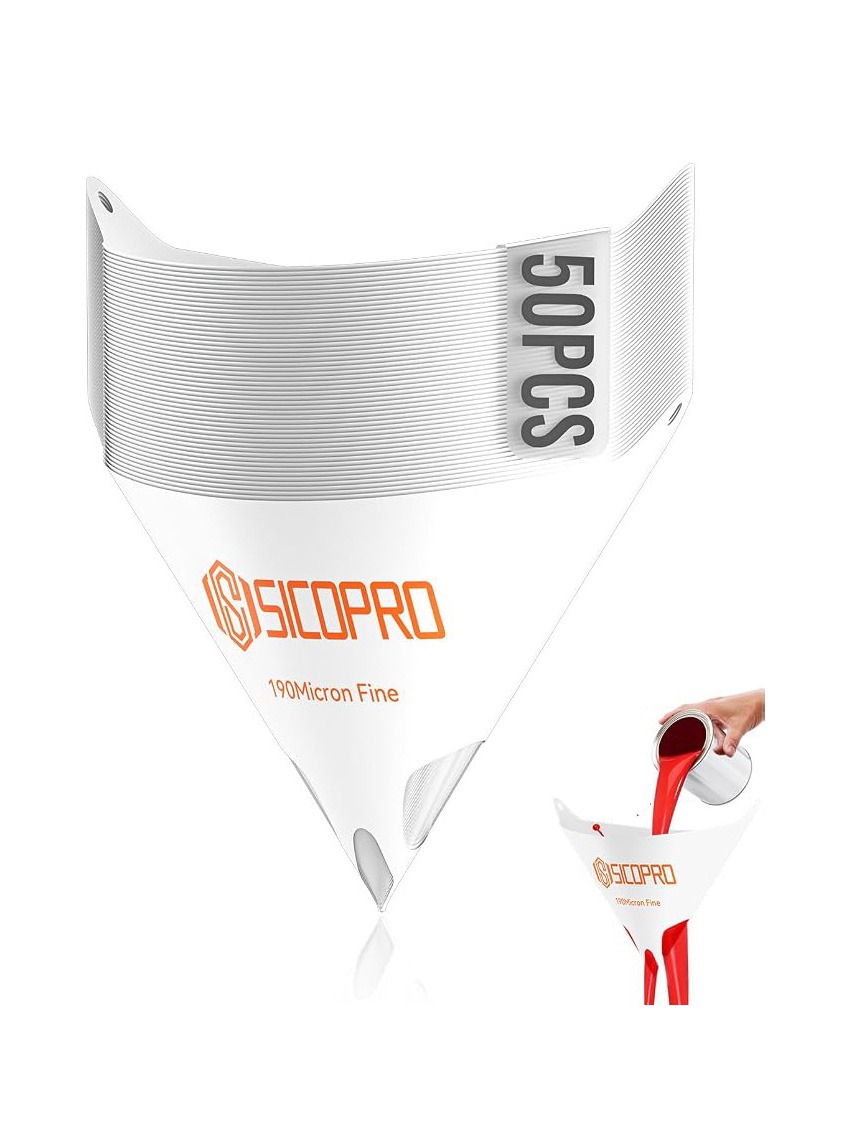 封面图修 24 Paint Strainers Paper Cone, 190 Micron Filter Tips Ultra Fine Paint Strainer 250 Pack for Spray Gun (250/50)